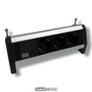 Bachmann DESK 1 Tischsteckdose (3-fach Schuko) | Aluminium-Profil | Inkl. Befestigung | Made in Germany