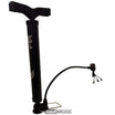 LeiPoS Mini-Stand-Fahrradpumpe Schwarz | Tragbar & Teleskopierbar (33-52cm) | Inkl. 3 Adaptern | Kompakte Luftpumpe