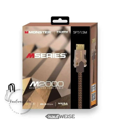 Monster M2000 Ultra HD HDMI Kabel (1,5m) | 4K @ 60Hz HDR10+ | High-Speed 25 Gbps | V-Grip™ Anschluss