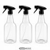 Sprayflaska tom 750 ml, påfyllningsbar | Transparent, on/off-sprayhuvud | 3, 5 eller 10 st