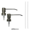 2x Seifenpumpe Dosierpumpe LANG Pumpe Edelstahl 2x Pumpkopf Aufsatz Pumpspender