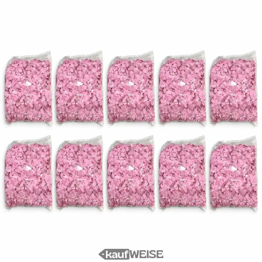 10 påsar rosa papperskonfetti à 100 g