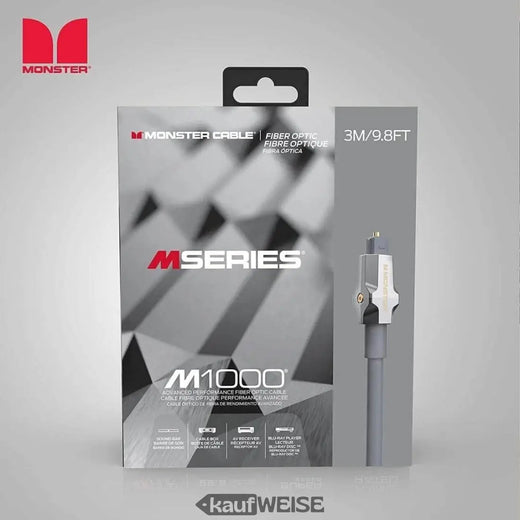 Monster M1000 Glasfaser Toslink Kabel (3m) für High-End Audio