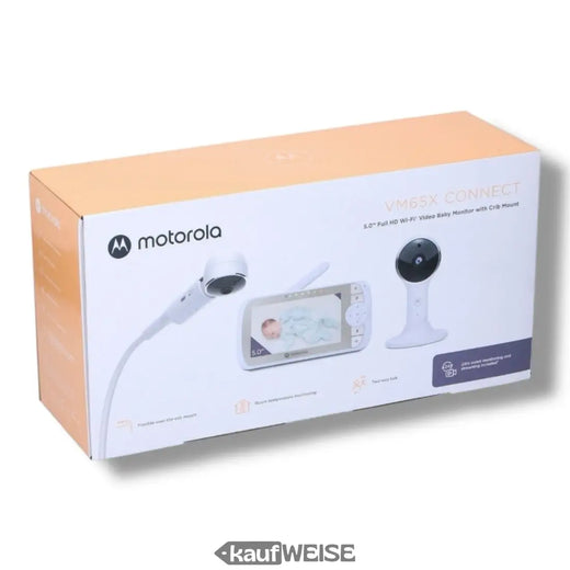 Motorola Baby VM65X Connect Video-Babyphone, Farbdisplay, Nachtsicht, 2-Wege-A