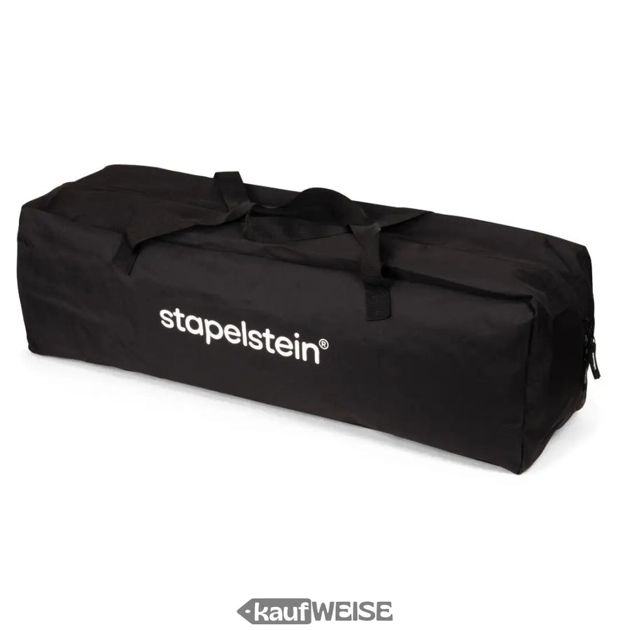 Schwarzer Autositzgrund mit Stützbein für Stapelstein Tasche Bag